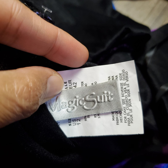 Magicsuit Divine April Tankini Swim Floral Adjustable Ruched Halter Top NEW - Picture 8 of 12